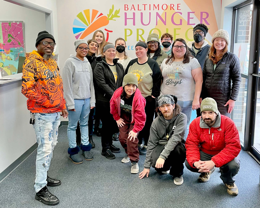 Michele's Granola volunteering at Baltimore Hunger Project 