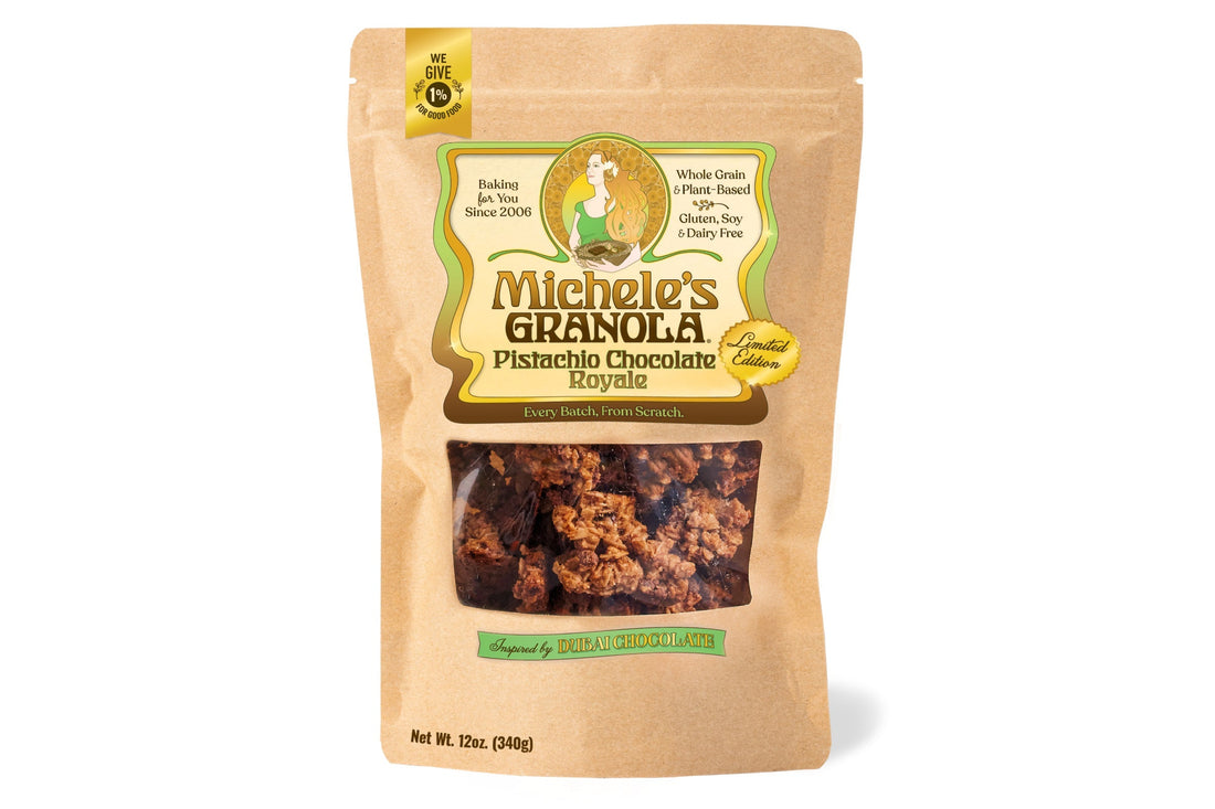 Michele’s Granola Dubai Chocolate-Inspired Granola to Target