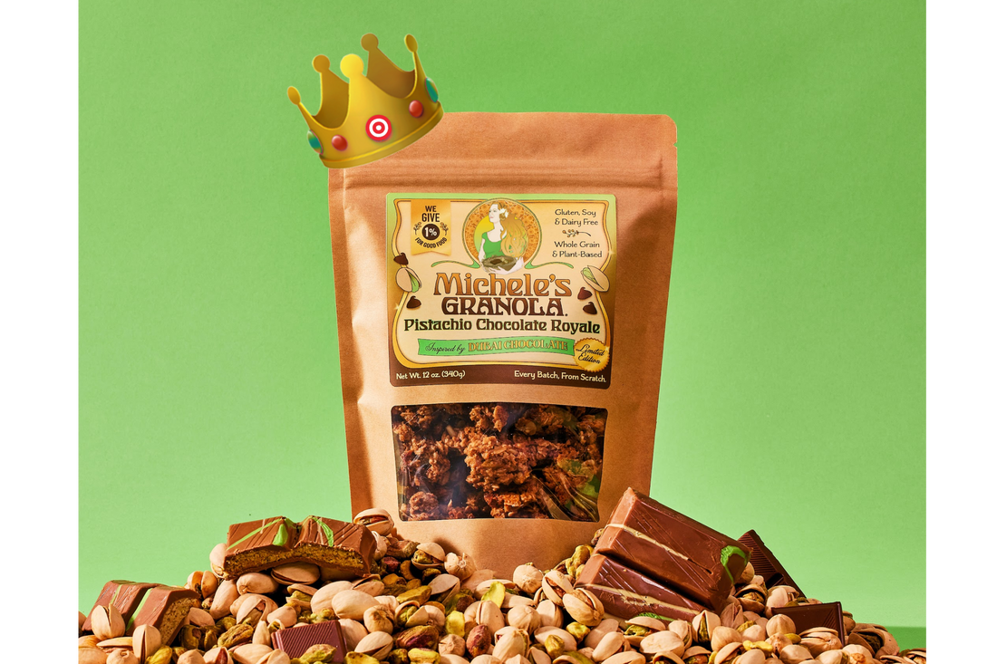 Michele's Pistachio Chocolate Royale Granola now available at Target