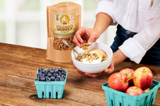 Oatmeal bowl with Michele's Original Granola- Our take on Protein Granola 