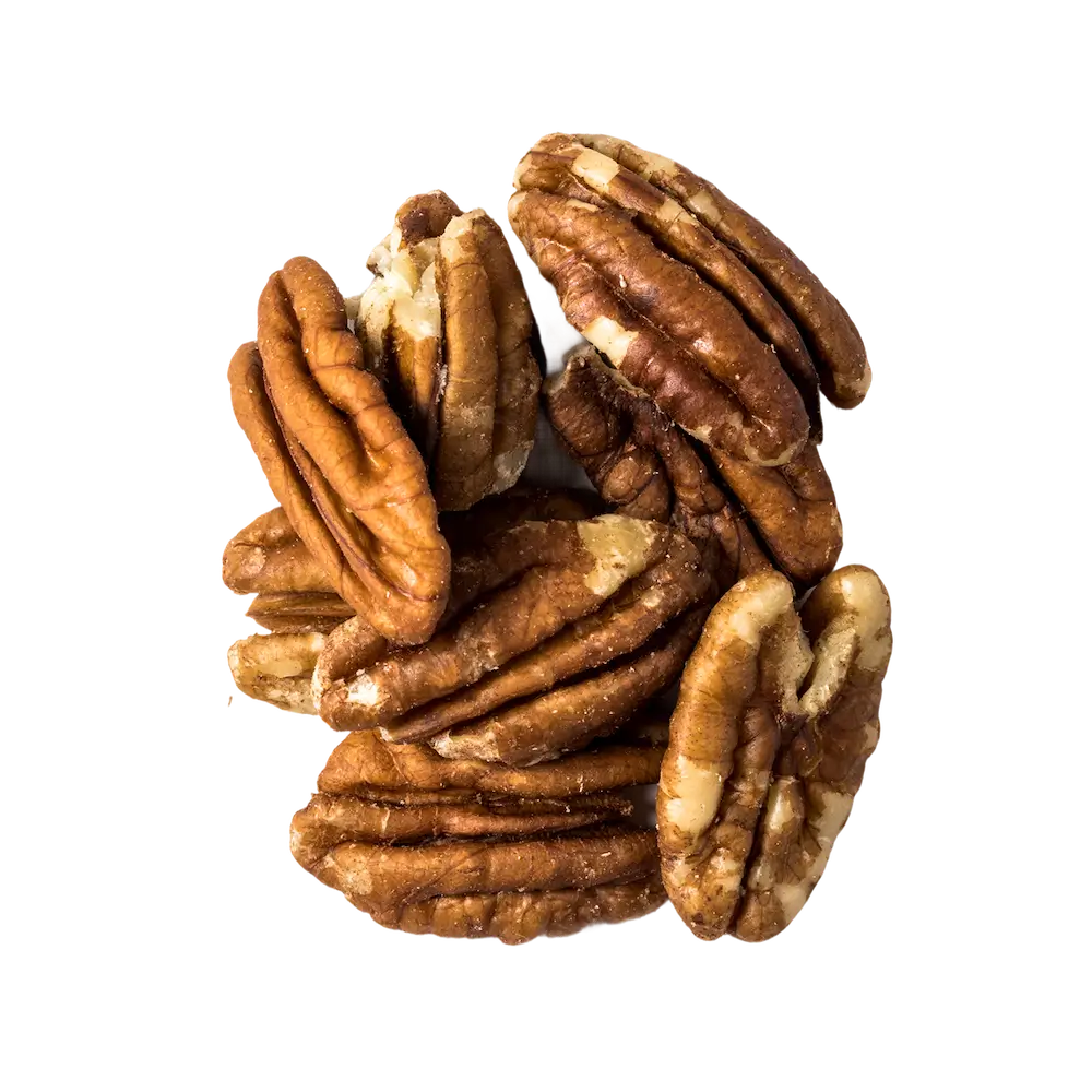 Pecans stacked