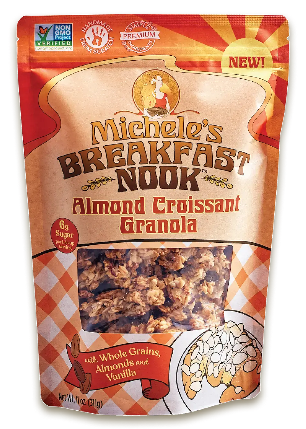 Michele's Breakfast Nook Almond Croissant Granola packaging