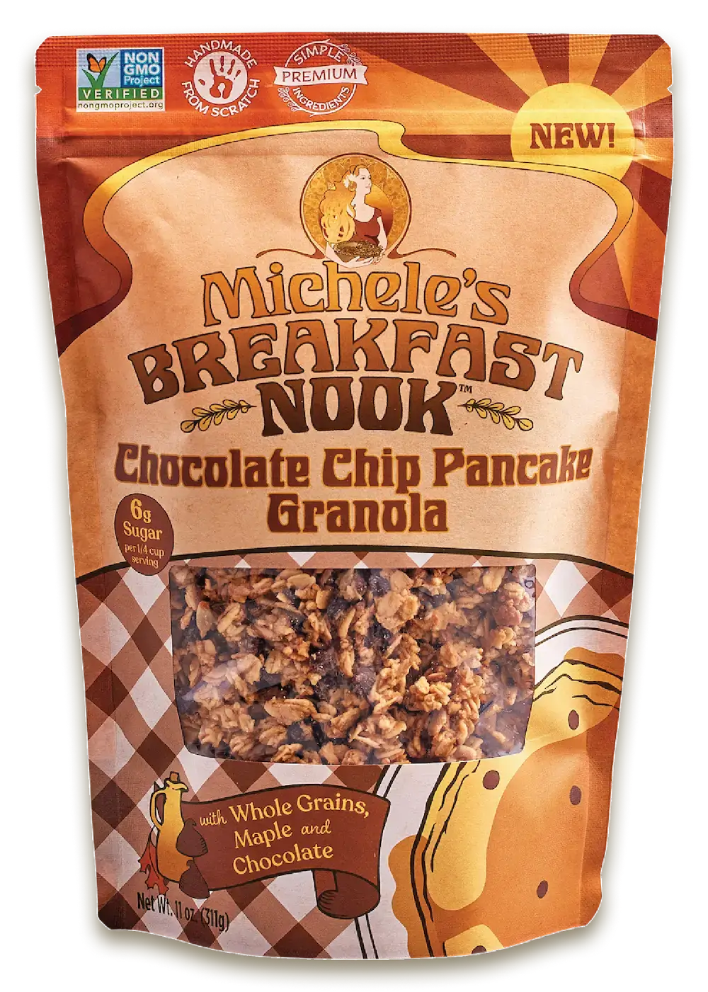 Michele's Breakfast Nook Chocolate Chip Pancake Granola packaging