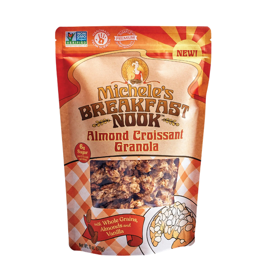 Packaging of Michele's Breakfast Nook Almond Croissant Granola