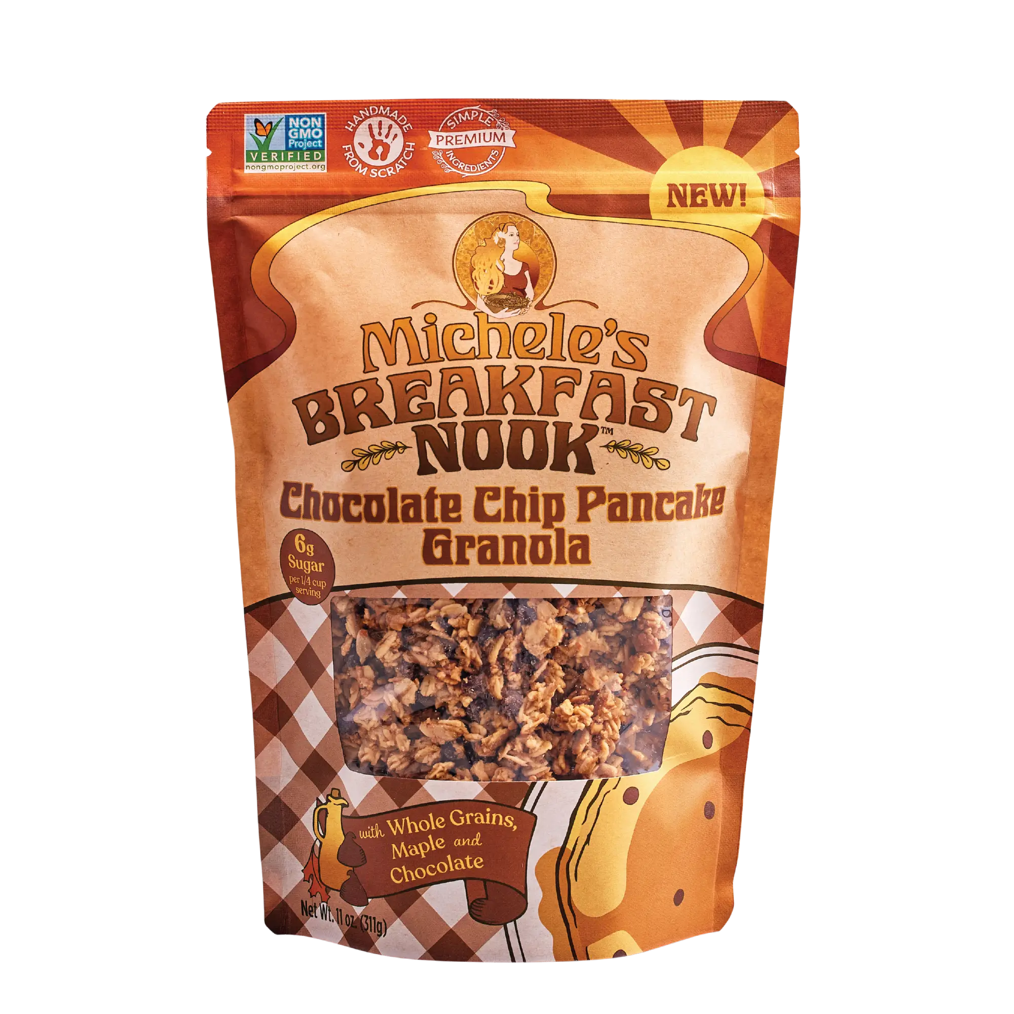 Michele's Breakfast Nook Chocolate Chip Pancake Granola packaging