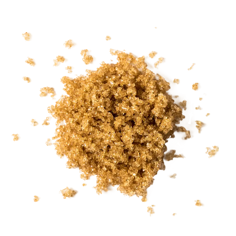 Brown sugar crystals